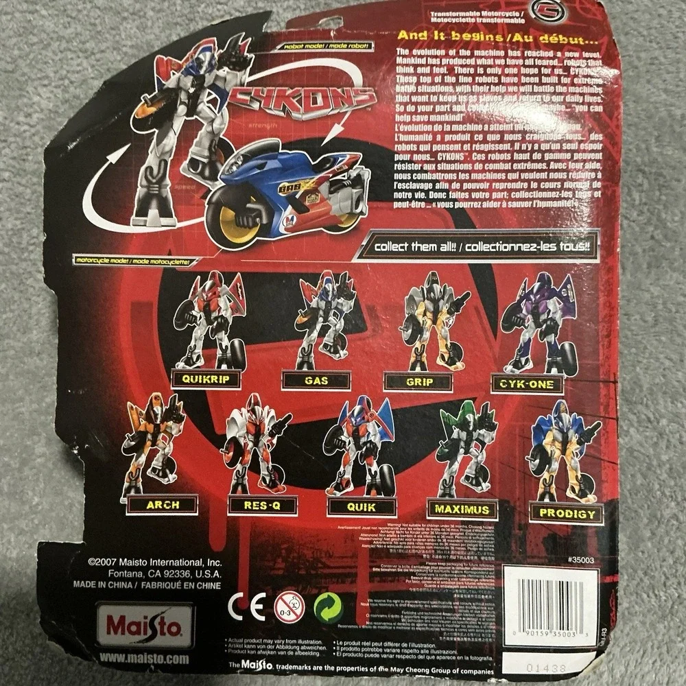 MAISTO‎ CYKONS TRANSFORMABLE MOTORCYCLE PRODIGY TRANSFORMERS KO NEW UNUSED